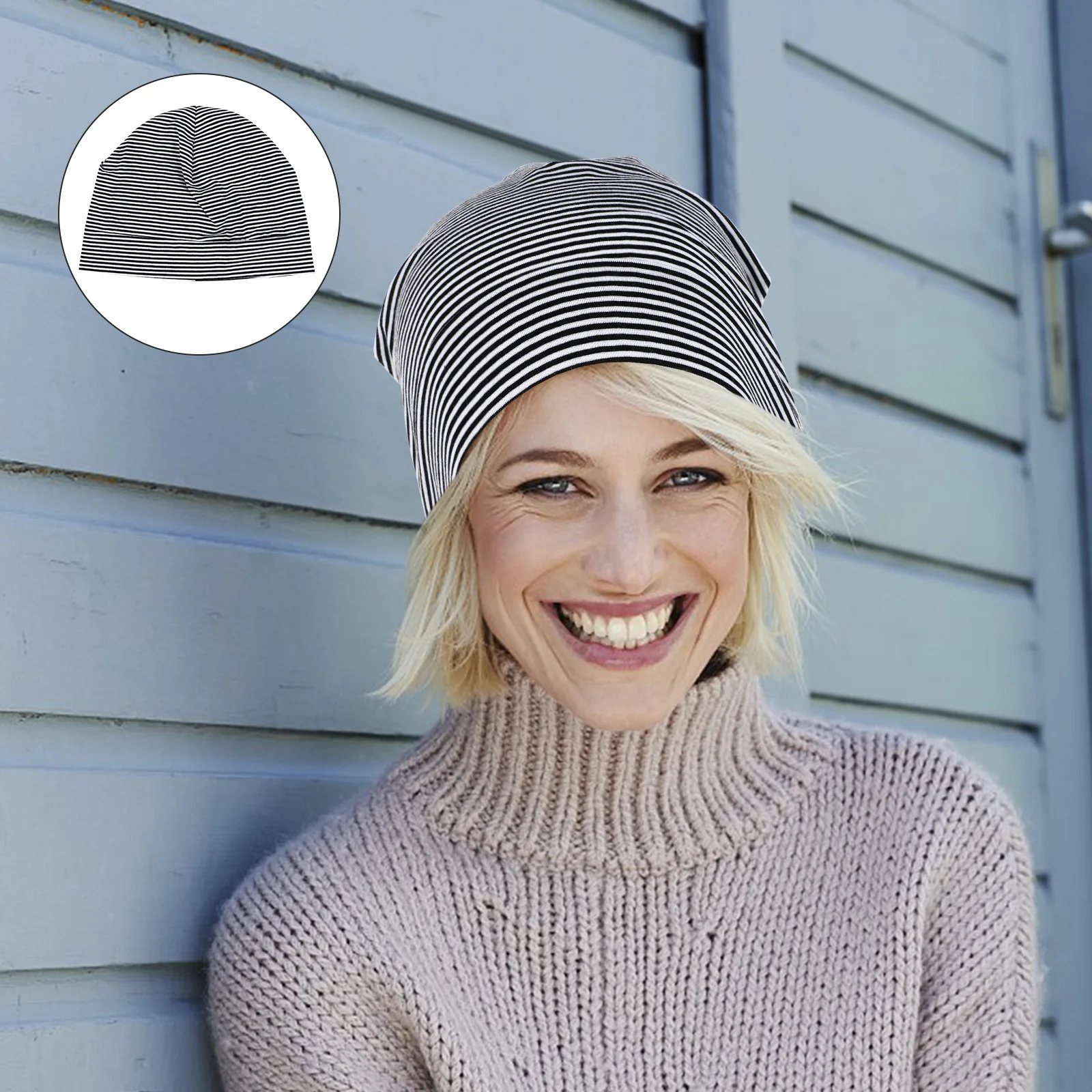 

1Pcs Elastic Sleeping Hat Soft Thin Cotton Material Comfortable Breathable for Sleeping Sports Hair Protection Night Wear