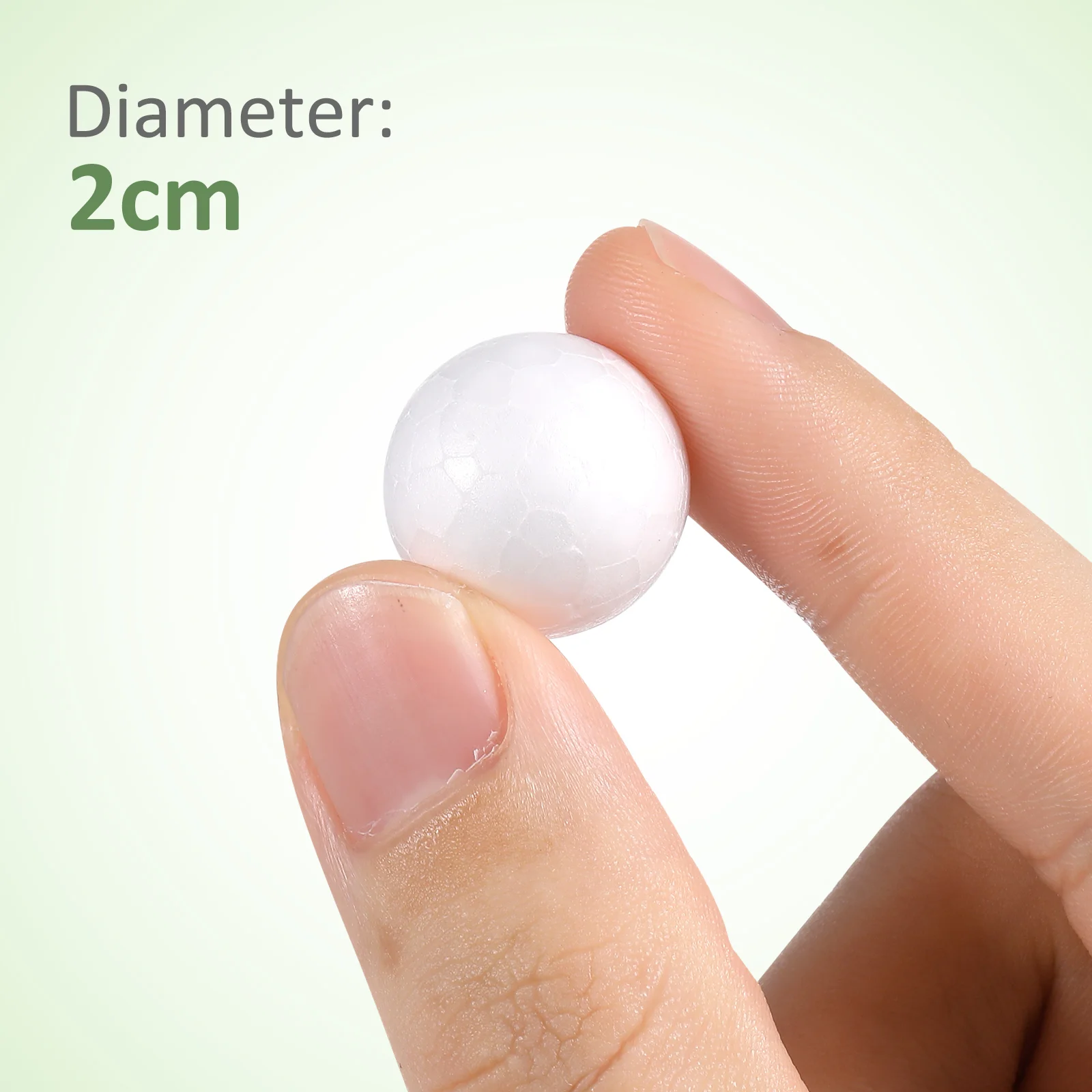 200pcs Wedding Decoration Modeling Craft Solid Polystyrene Balls Round Spheres DIY Stuff White (Solid 2cm)