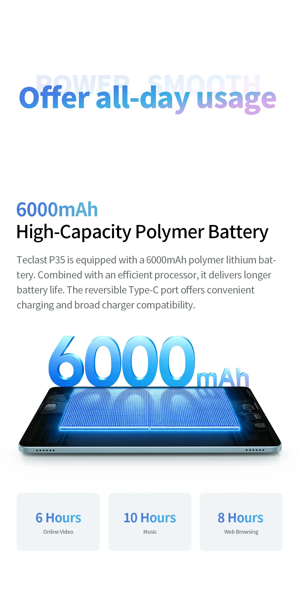 Teclast P35 10.1' Tablet Android 16 3GB (+13GB Virtual) 32GB Lightweight 6000mAh Battery Tablets TDDI Full Lamination with Case Keyboard Stylus