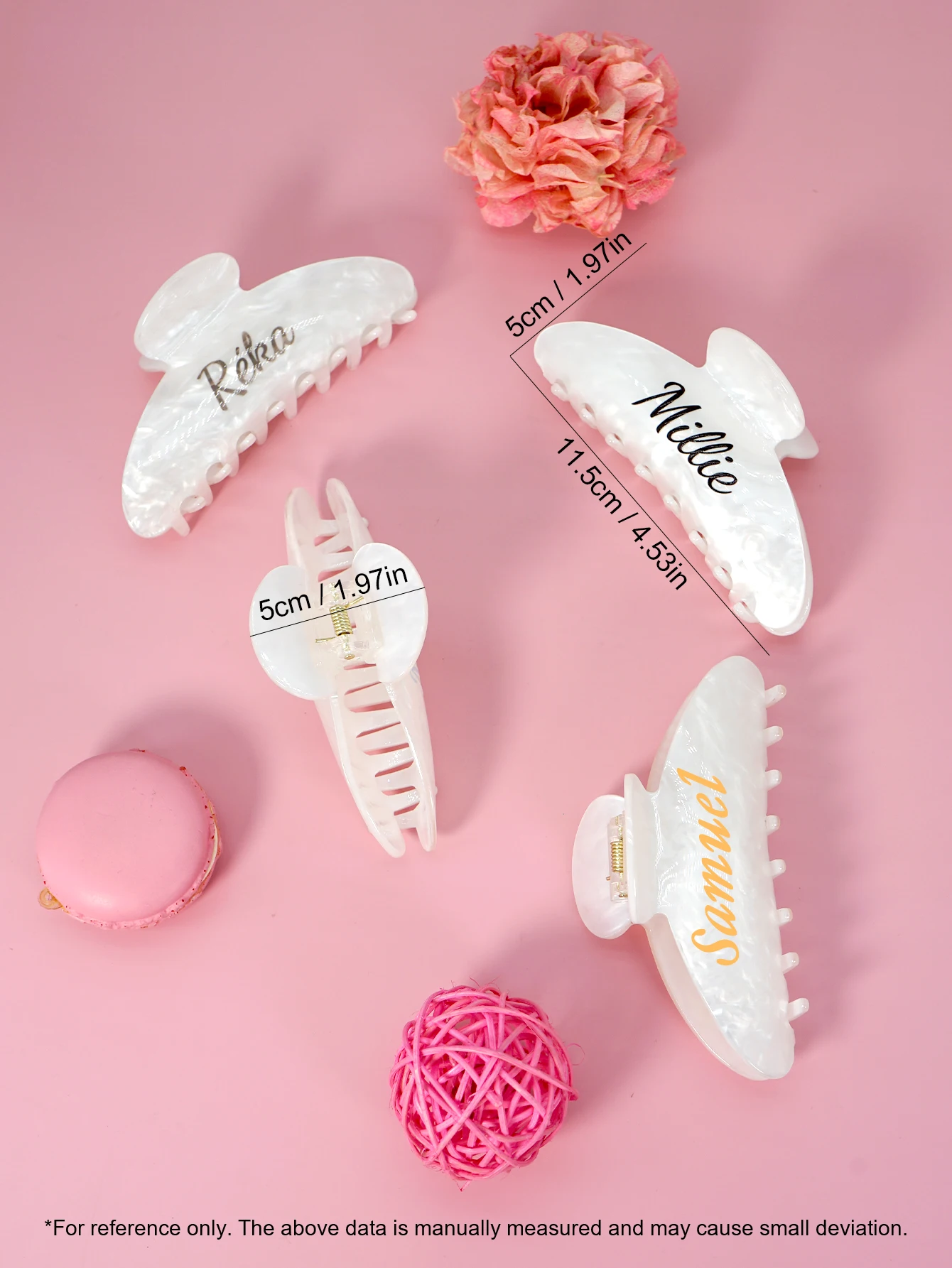 1pc Custom Logo Hair Claw Customizable Name Personalized Clip Custom Hair Claw Bridesmaid Gift Hairclips Hair Accessories