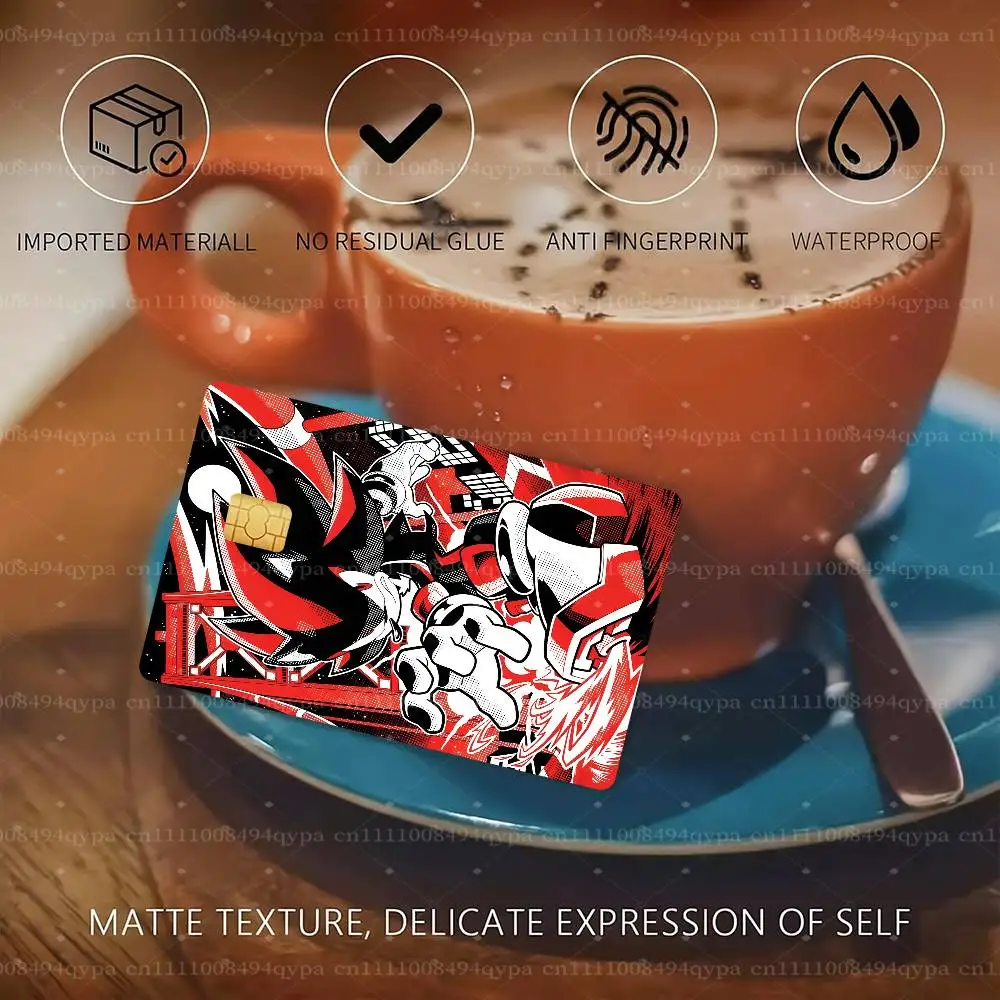S-Shadow The Hedgehog Card Skin Sticker for Credit Debit Card Adhesive Skin Ultra Thin Card Decal Sticker Wrap 4 Pieces Set