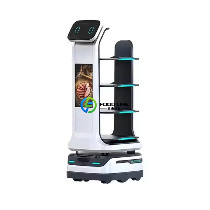 Commercial Food Delivery Robot 40kg Payload 10H Runtime Laser SLAM 4G/5G Auto Charging Multi-Scenario