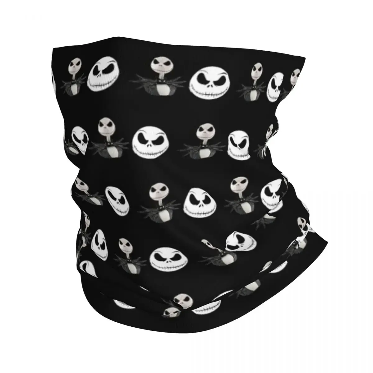 Custom The Nightmare Before Christmas Bandana Neck  Women Winter Ski Hiking Scarf Gaiter Halloween Skull Skellington Face Cover