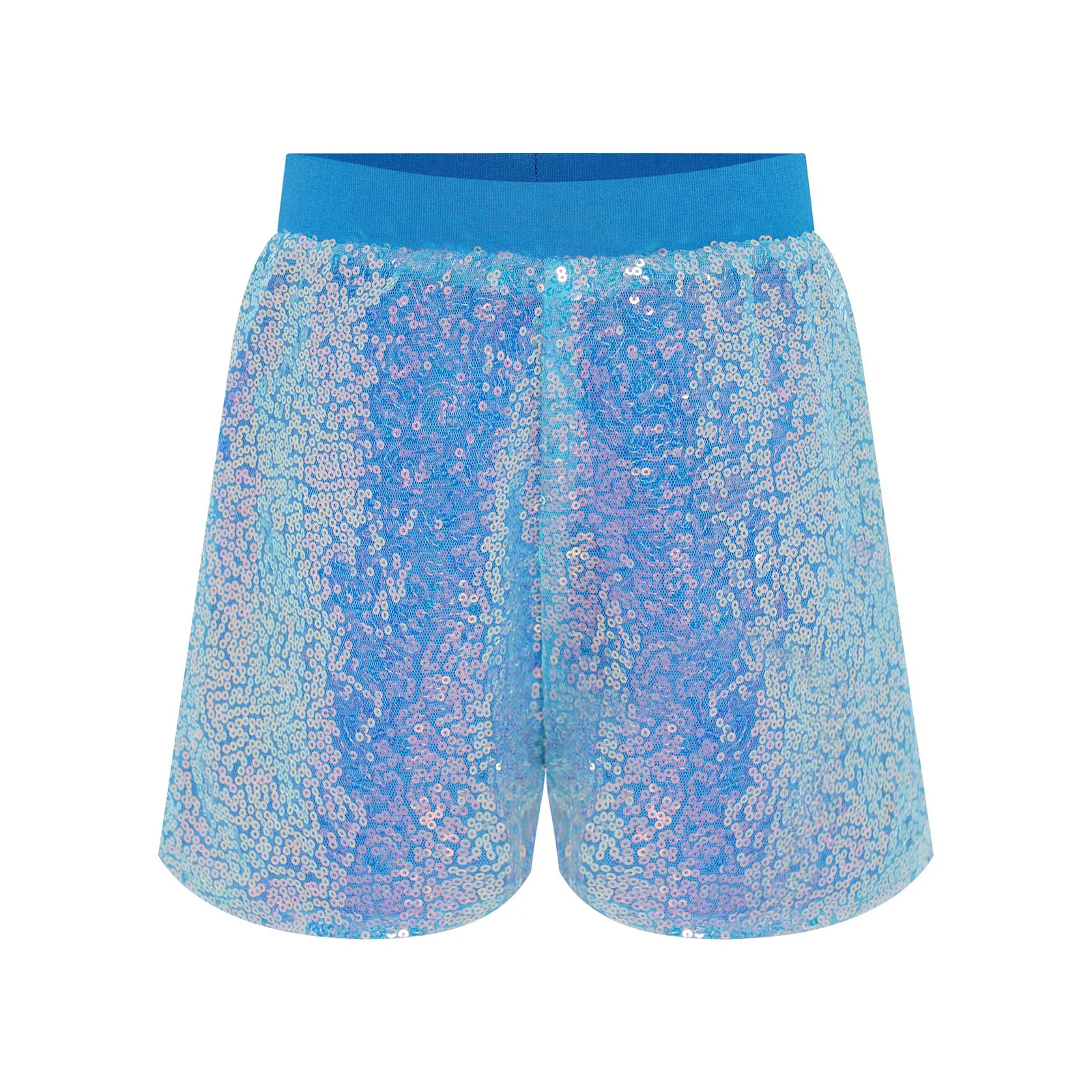 

Kids Girls Jazz Ballet Dance Shorts Elastic Waistband Sparkling Sequins Short Pants for Stage Performance Ballroom Theme Party