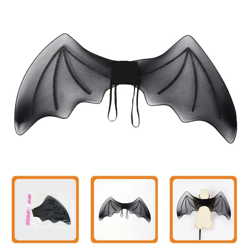 Black Bat Wings Kids Fancy Dress Costume Halloween Bat Childrens World Book Day