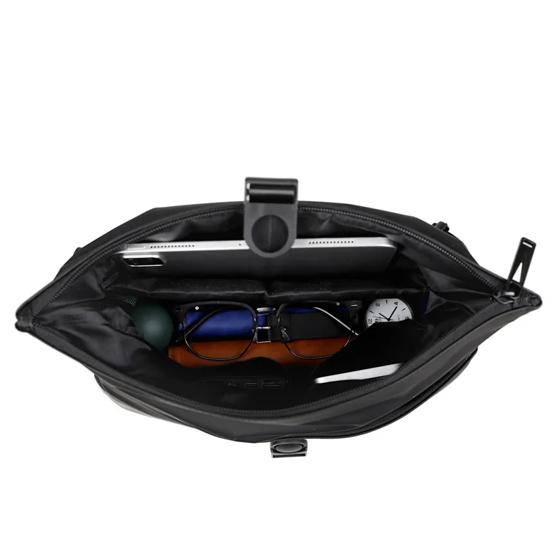 حقيبة ماسنجر أنيقة وبسيطة للرجال، حقيبة كتف جلدية متعددة الوظائف للركاب