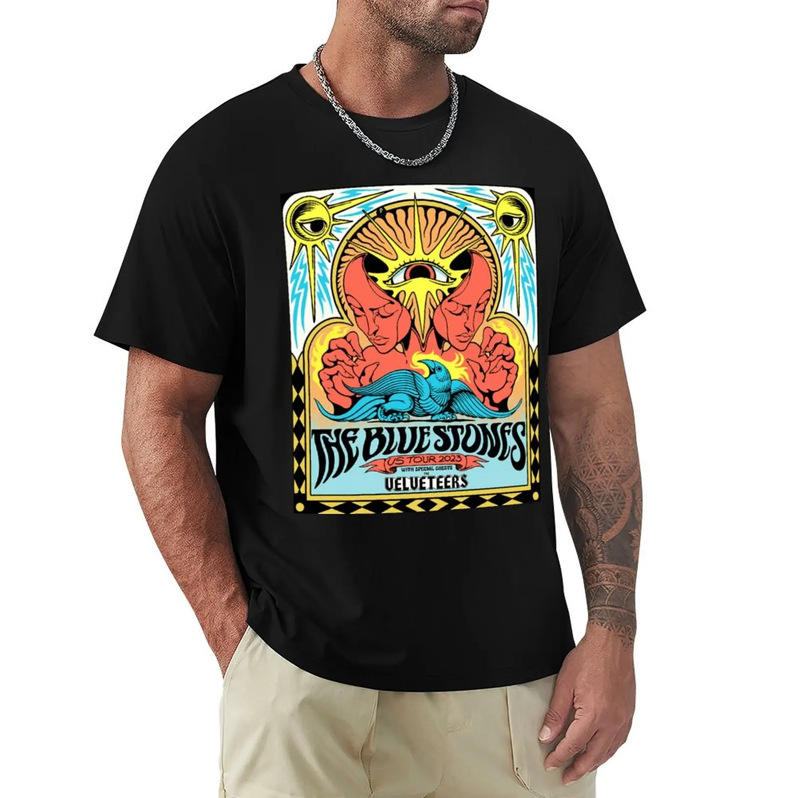 The Blue Stones T-Shirt Holiday Casual Short Sleeve Top