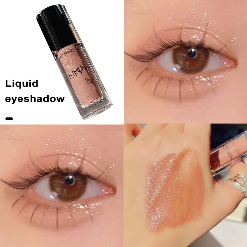 Smooth Eye Shadow Sparkling Glitter Eyeshadow Stick Highly Pigmented Long Lasting Liquid Eye Makeup 6 Vibrant for Stunning