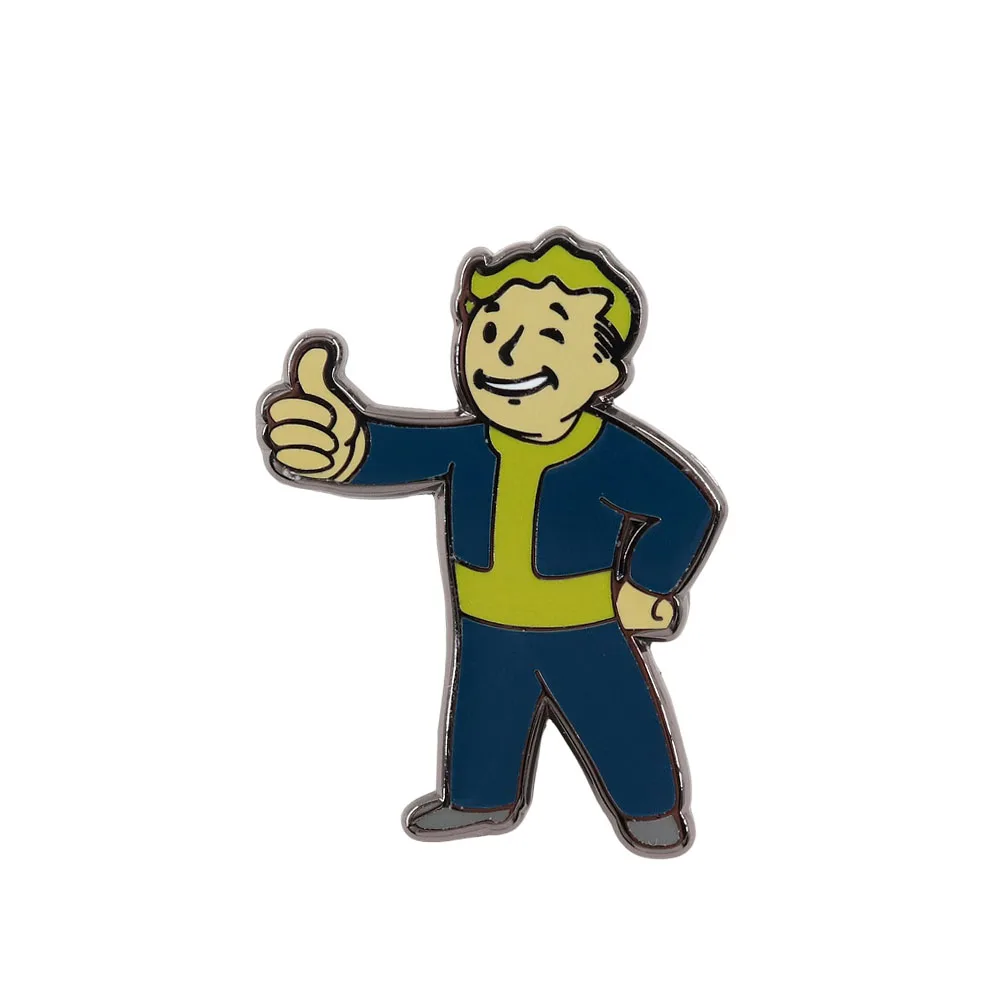 Vault Boy Badge Anime Game Character Peripheral Brooch Personalized Jewelry Enamel Pins Classic Posture Pattern Metal Pin Gift
