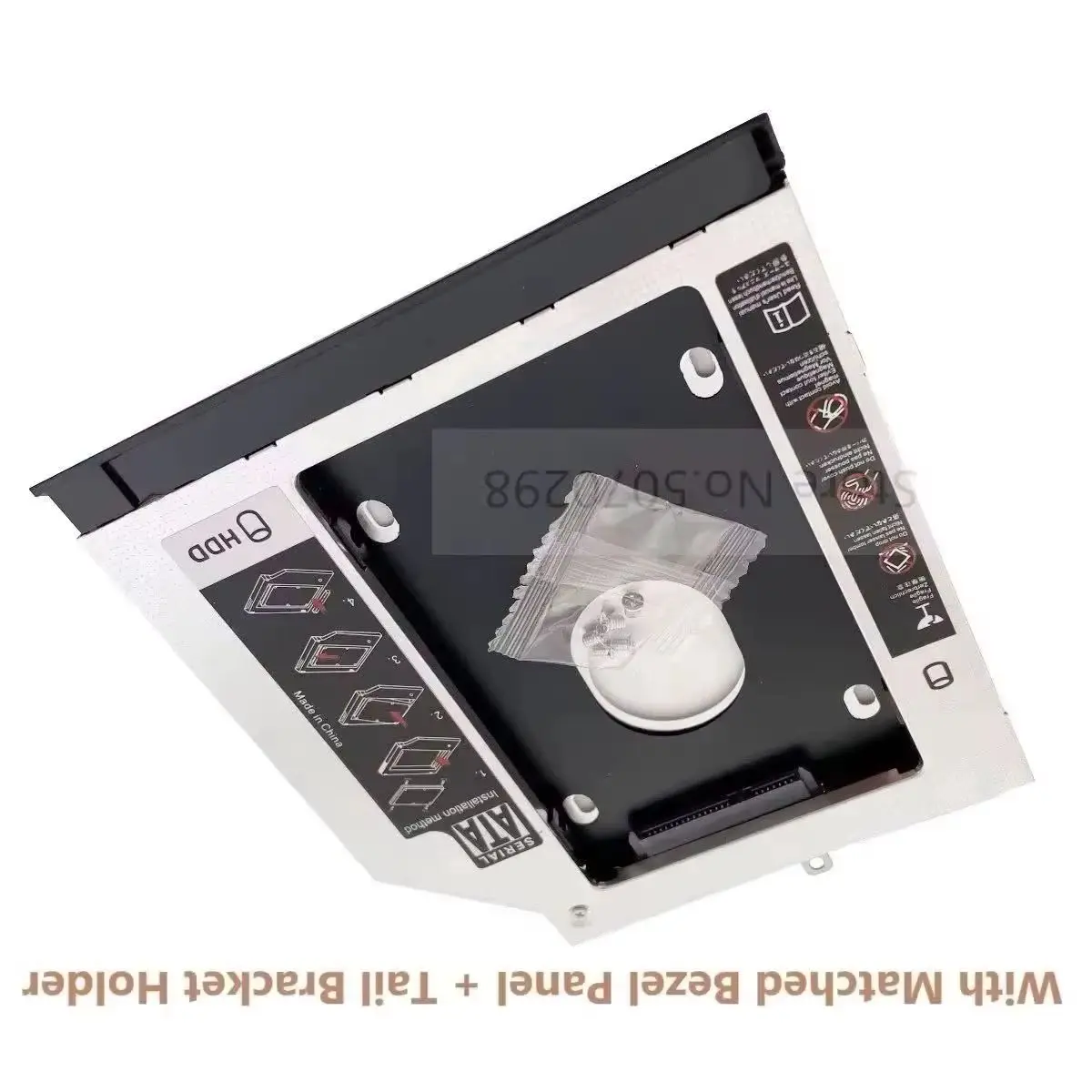 with Faceplate Front Panel 2nd 2.5 SATA Hard Drive HDD SSD Optical bay Caddy Frame for Acer Aspire E5-422G E5-432G E5-473G K4000