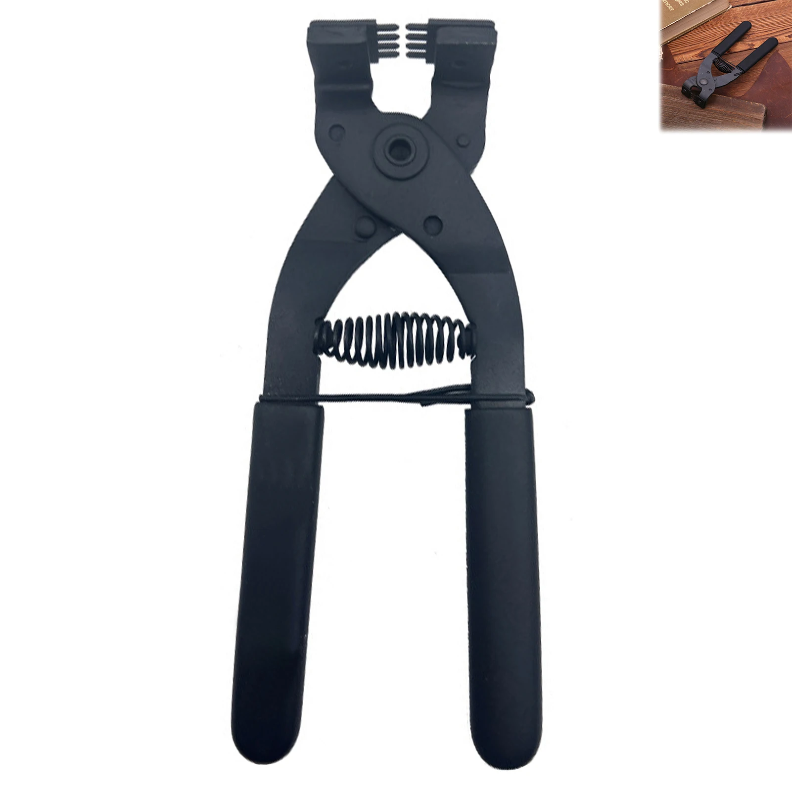 

Leather Craft Hand Tool HandHeld Carbon Steel Silent Pliers Leather Craft Hole Punch Tool for DIY Home or Craft Projects