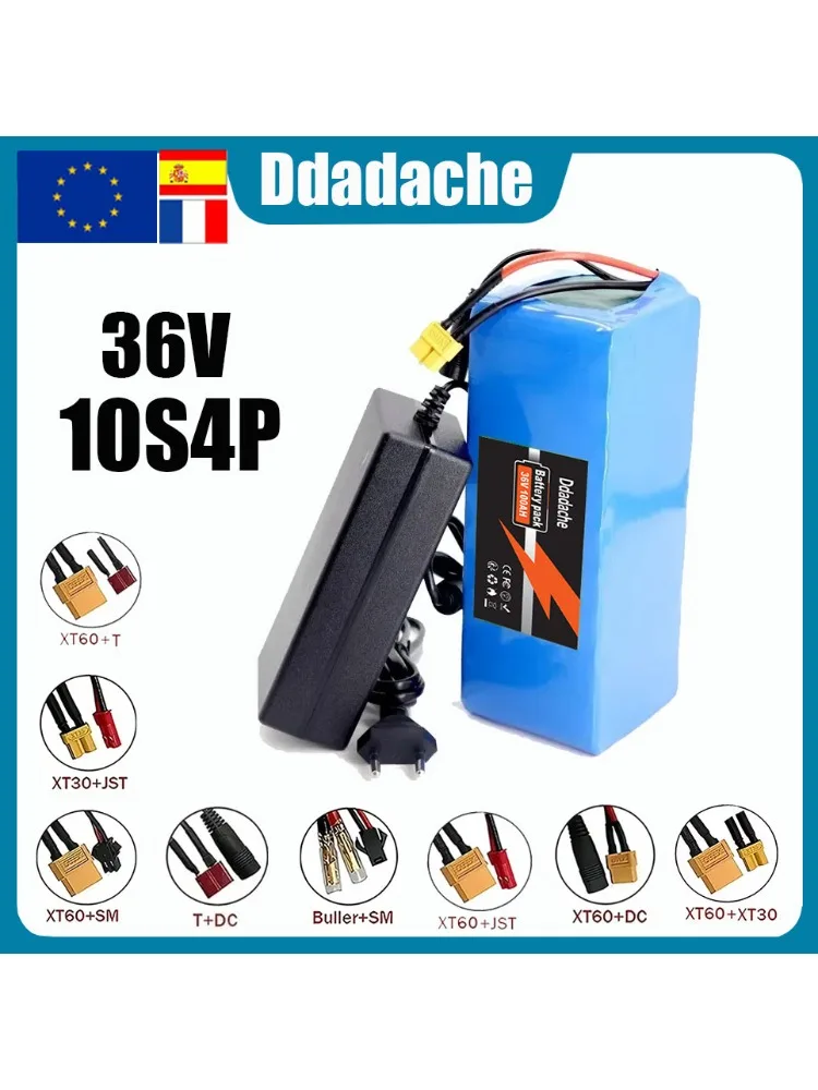Nieuwe 36V 100Ah 1000W 10S4P DC/T Lithium-ion Batterijpakket 100Ah Voor 42v Scooter met BMS - afbeelding 2