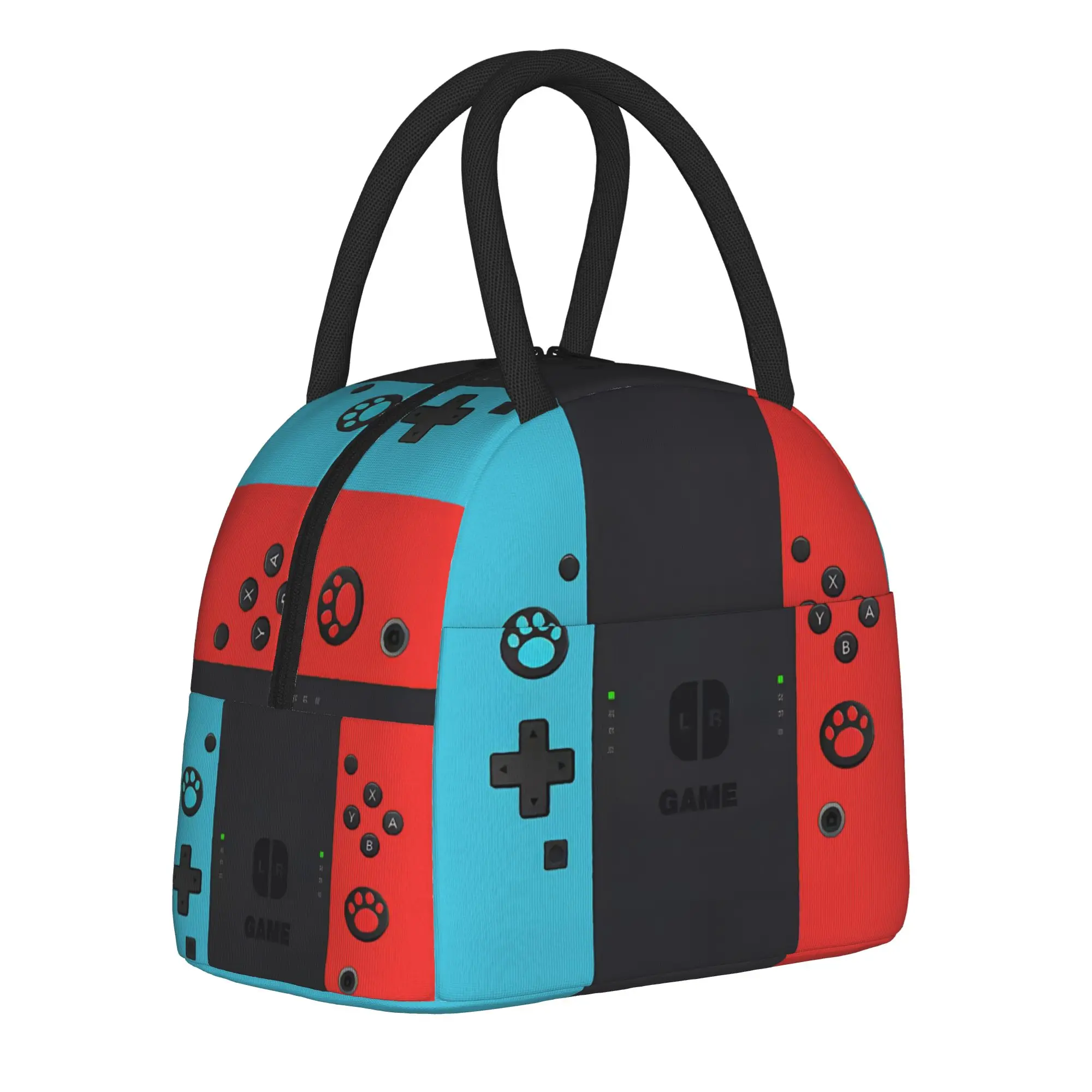Insulated Lunch Tote Bag Games Console Handheld Gamer Causal Controller Cooler Thermal Lunch Boxes with Handle For Picnic