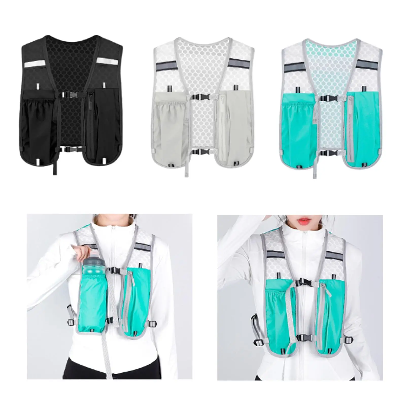 Hardloophydratatievest Verstelbaar Ademend voor klimmen Joggen Fietsen