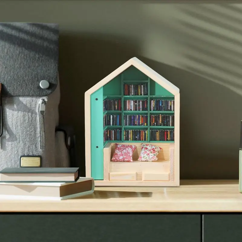 

Book Shelf Decor Reading Decorations Farmhouse Bookcase Figurine Library Bookcase Statue Reading Figurine For Kids Bedroom