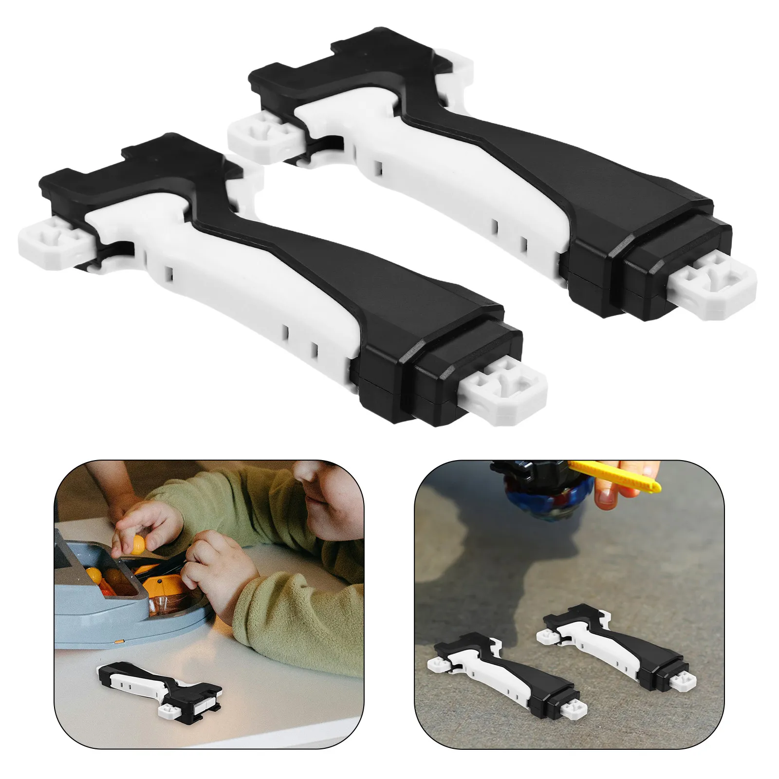 

Набор из 2 рукояток для запуска волчков, совместимых с большинством гироскопических запускателей, эргономичный дизайн для точного управления и боевых игр