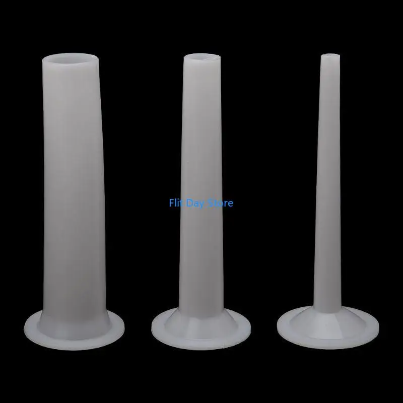 F92C 3pcs/set Sausage Maker Funnel Filler Stuffer Filling Tubes DIY
