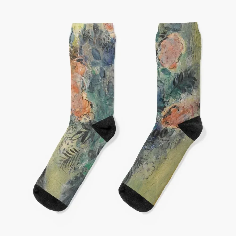 

Marc Chagall - Fleurs et couple (1948-52) Socks Wholesale winter gifts Socks Women Men's