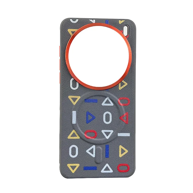 

Case For Vivo X200S X200 Pro Mini Ultra Magsafe Metal Lens Protection Frame Matte Anti-slip Grip Plain Vegan Leather Case Cover