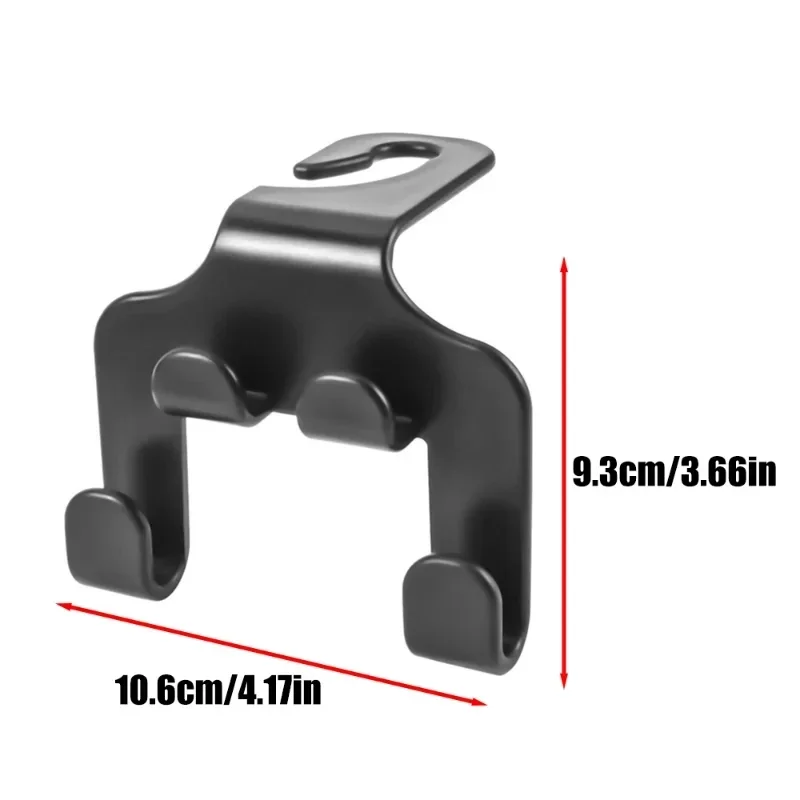 Gancho multifuncional para asiento trasero de coche, de doble cabeza colgador de teléfono móvil, reposacabezas, bolsa colgante, almacenamiento, accesorios interiores de coche