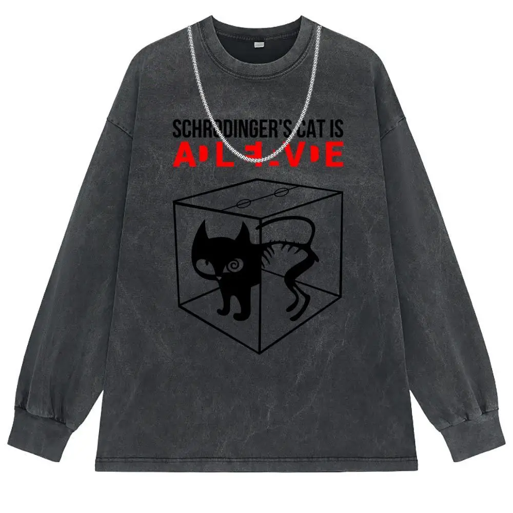 Normal Tshirt Washed Plain Long Sleeve Men Sweatshirts Printed On Ostern Day Sportswears