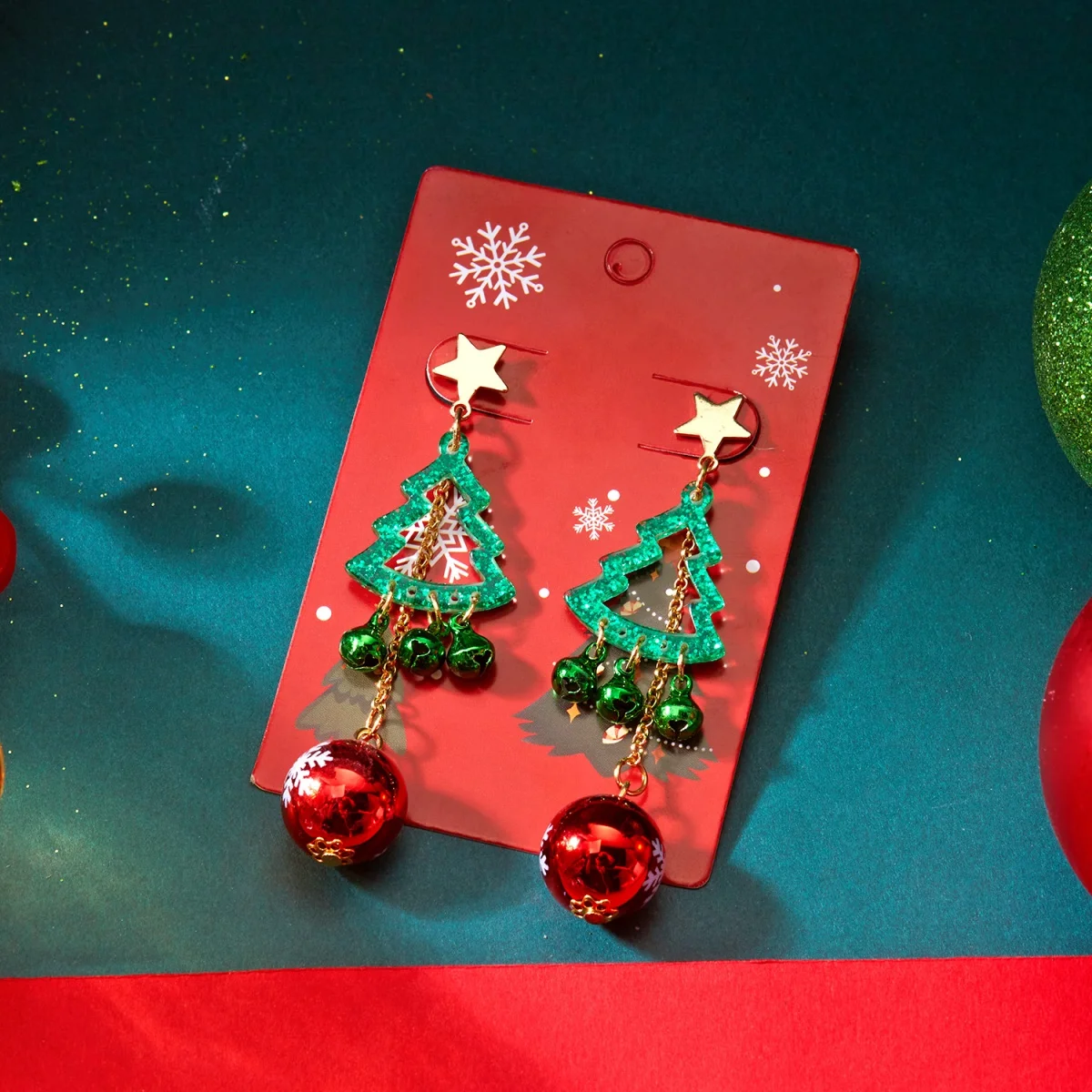 Weihnachten Ohrringe Stern Hohl Weihnachten Baum Glocke Schneeflocke Druck Runde Kugel Quaste Tropfen Ohrring Für Frauen Männer Schmuck Urlaub Geschenk