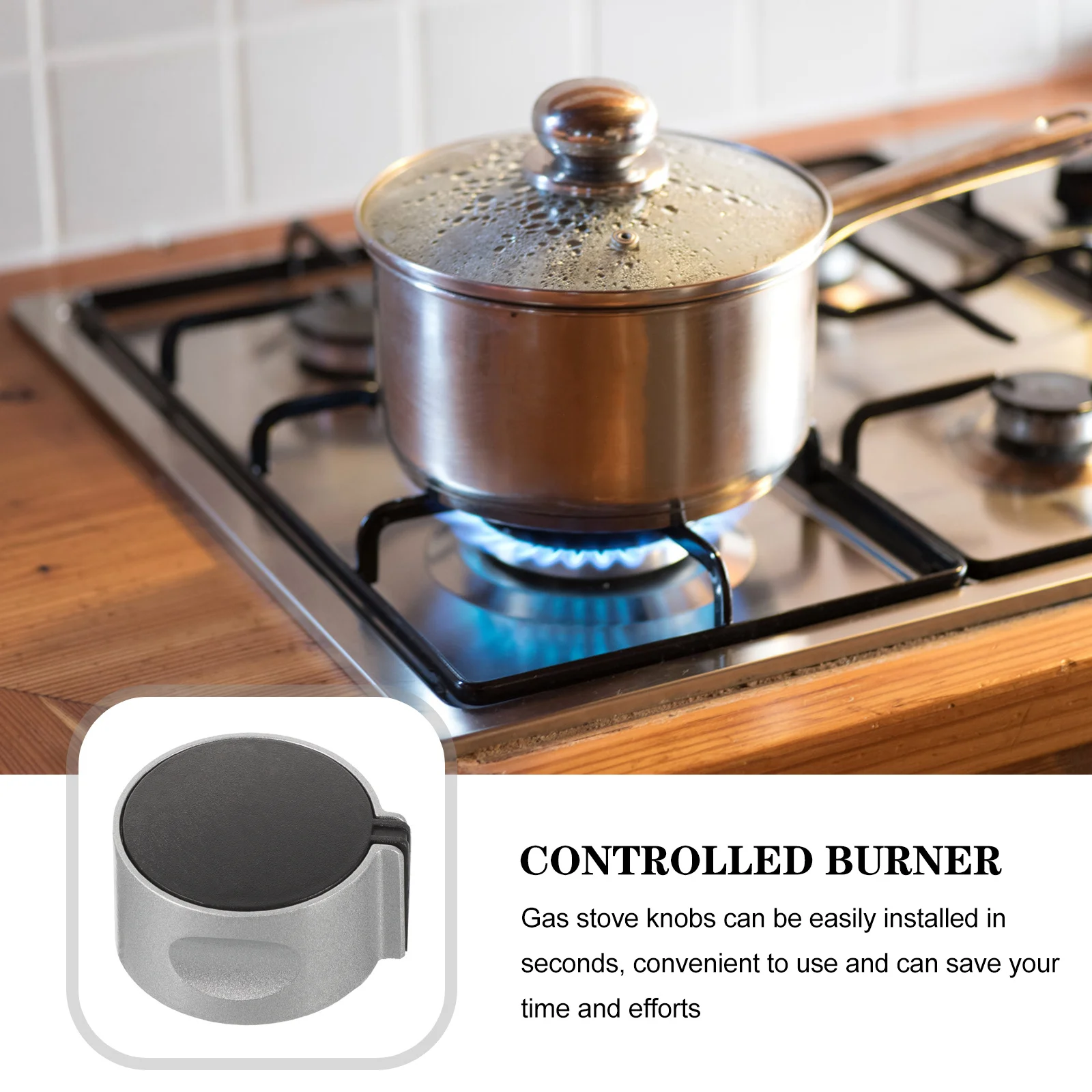 

4Pcs Gas Stove Knobs Replacement Zinc Alloy Burner Control Knobs for Cooktop Oven Range Stove 45 Degree Left Right