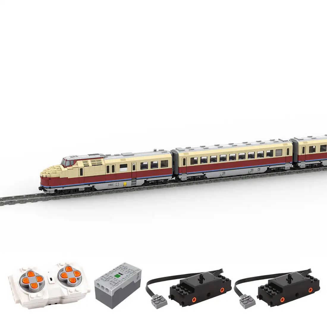 

Custom 5-in-1 VT18.16 German National Railway High-Speed Train Set 5341 Parts