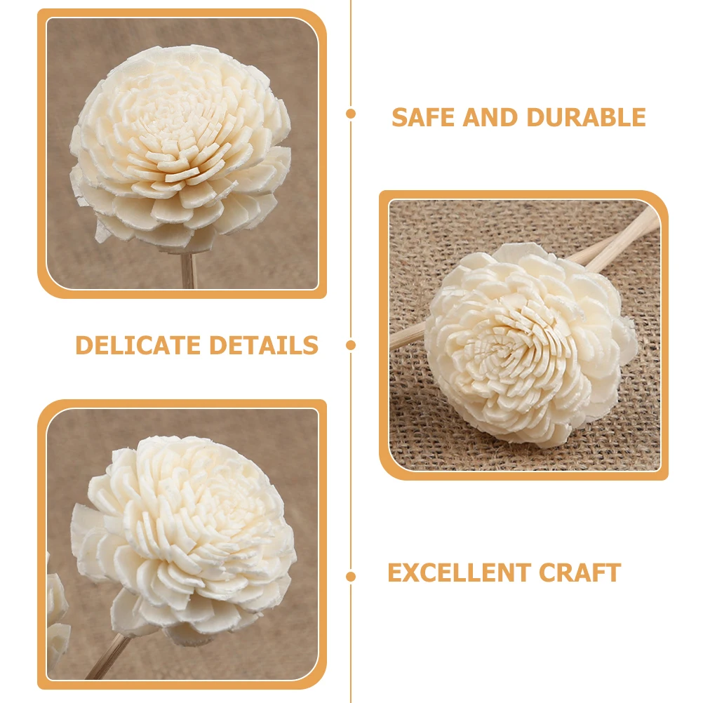 

10Pcs Reed Diffuser Flower Sticks Aromatherapy Oil Diffuser Refill Replacement Decorative Aroma Bottle Accessory