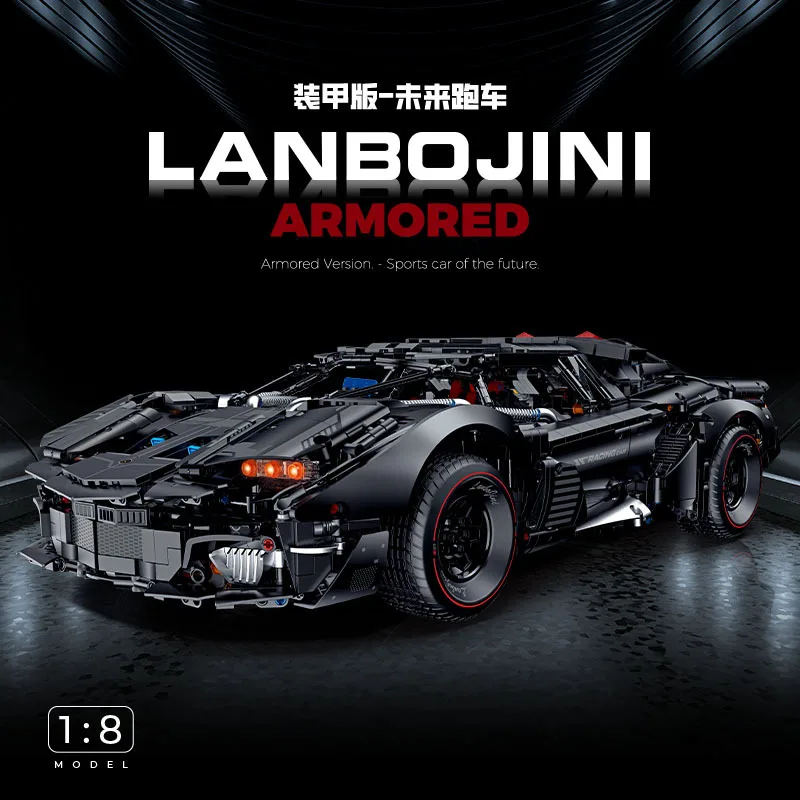4290 Stück 1:8 Technische Lamm Supercar Bausteine Set 10618 Kreative Ideen Gepanzerte Sportwagen Modell Ziegel Spielzeug für Erwachsene Geschenke