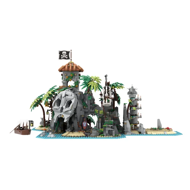 Moc Bouwsteen Treasure Island - Pirate of Barracuda Bay Technologie Modulair Baksteenmodel Cadeau Kerstspeelgoed DIY Set Montage