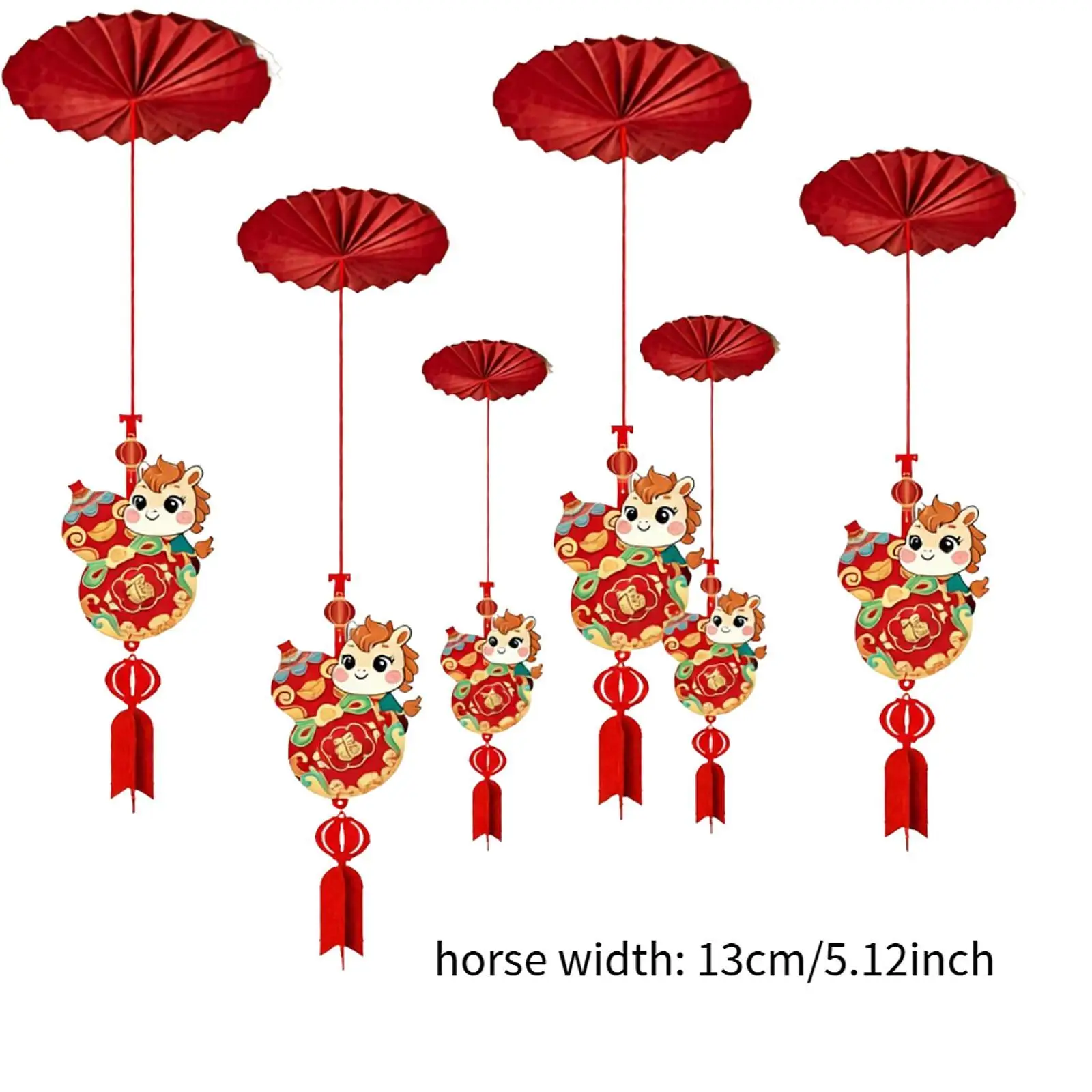 Red Paper New Year Pendant Horse Ceiling Hanging Ornament for Chinese New Year 2026 Spring Festival Party Decoration view 6