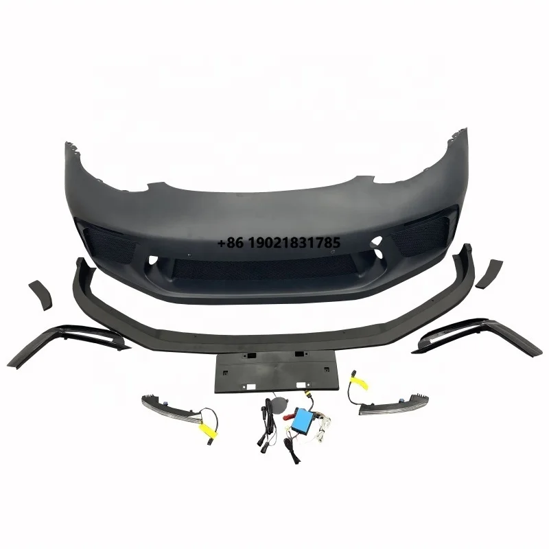 PP GT3 Front Bumper for Model 3 2019-2023 Upgrade Facelift Bumper for Model 3 Retrofit Aerodynamic Body Kit for