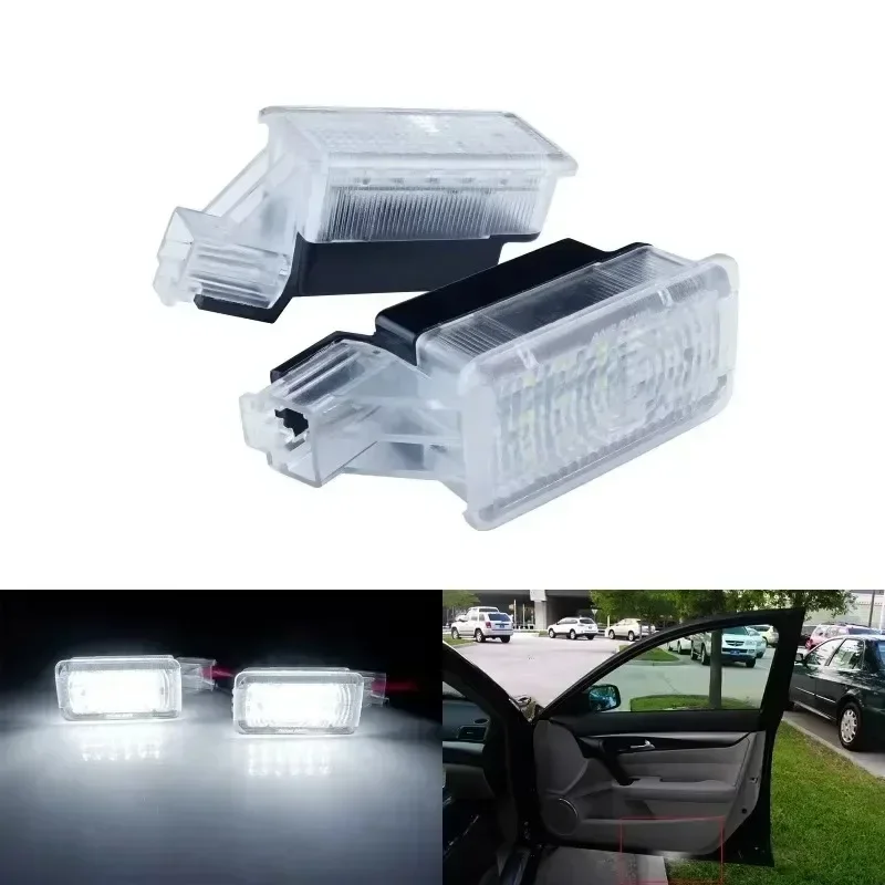 New for 2pcs Acura MDX RLX TLX ZDX TL  White LED Door Step Courtesy Footwell Light Lamps Welcome Light