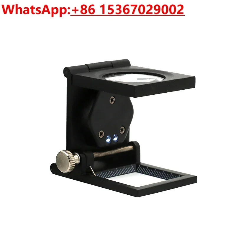 3 adet 10 kez üç katlanır büyüteç metal çerçeve lamba ölçeği ile yüksek çözünürlüklü