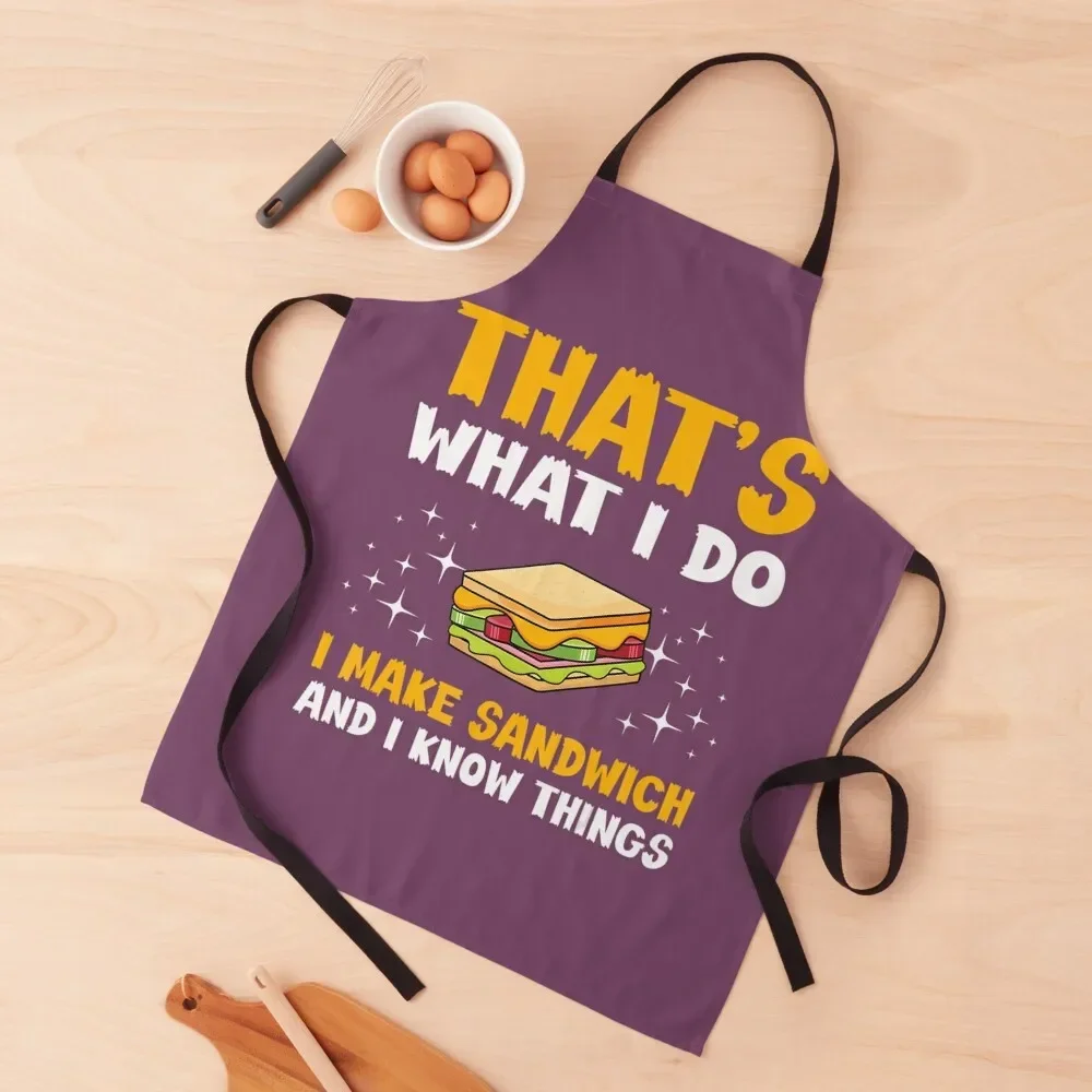 Funny Sandwich Lover Saying Design \t\t Apron household woman Barista Art Apron