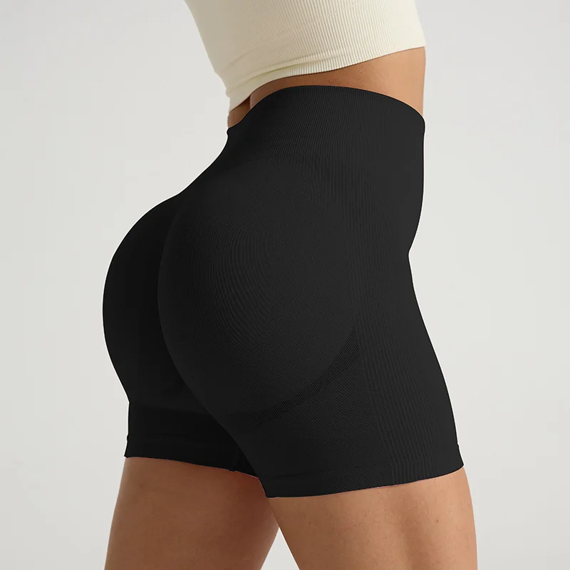 Pantalones cortos deportivos de cintura alta para mujer, para correr, ciclismo, Yoga, gimnasio, entrenamiento, Push Up, ropa deportiva para mujer, pantalones cortos deportivos