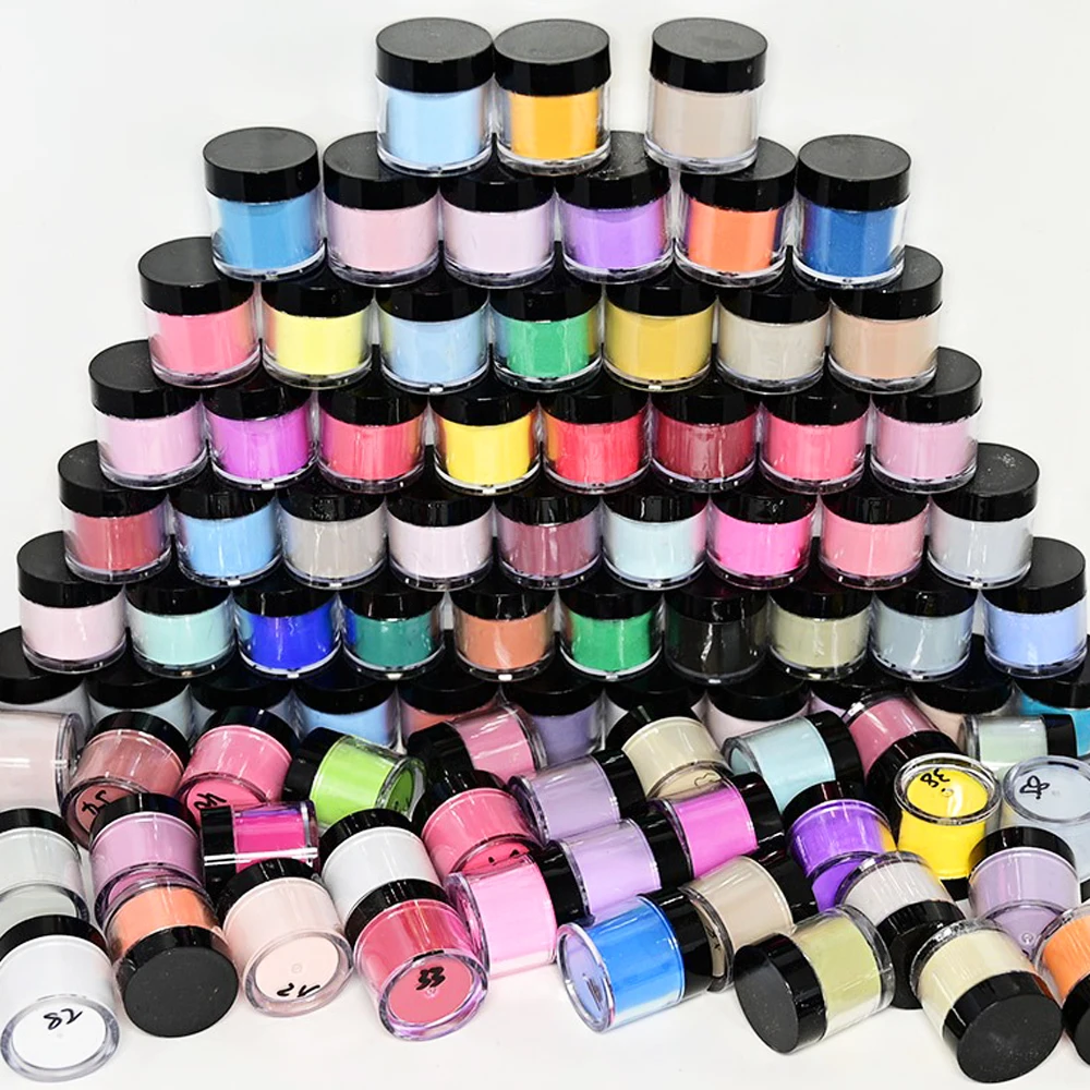 10pc/Pack Acrylic Powder-acrilicos para uñas-poudre acrylique pour ongle-Nails System Nail Dipping Fast Drying Nail Dust Random