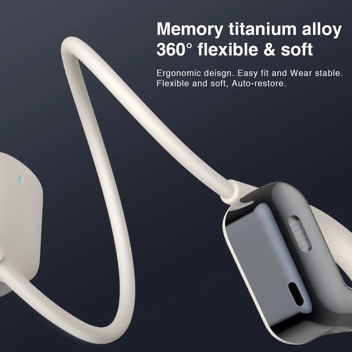 HM-50 العظام التوصيل سماعة لاسلكية تعمل بالبلوتوث سماعات الرياضة TWS بلوتوث سماعة رأس بشريط حول ياقة الملابس سماعات يدوية مع م