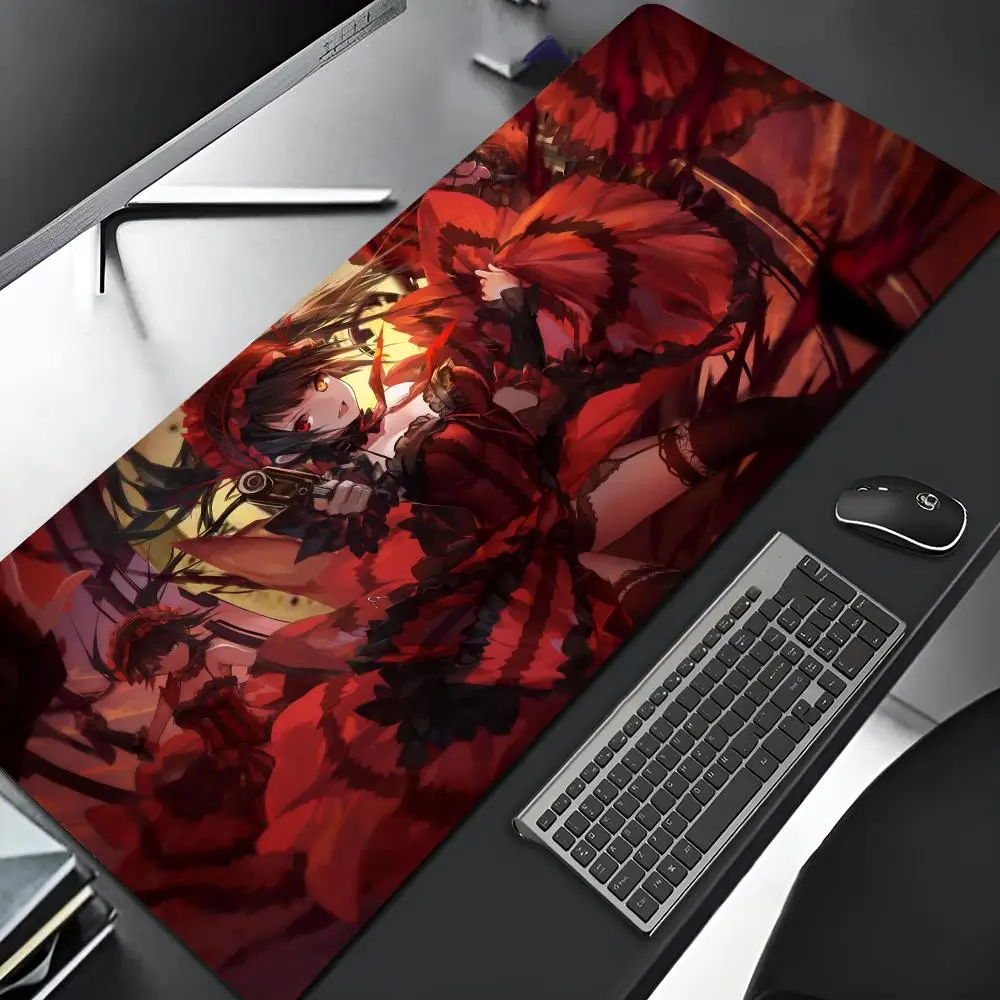 Tokisaki Kurumis Mouse Pad Gaming Locking Edge Big Computer Gamer Large Rubber Art Mousepad safely Laptop Desk Mat