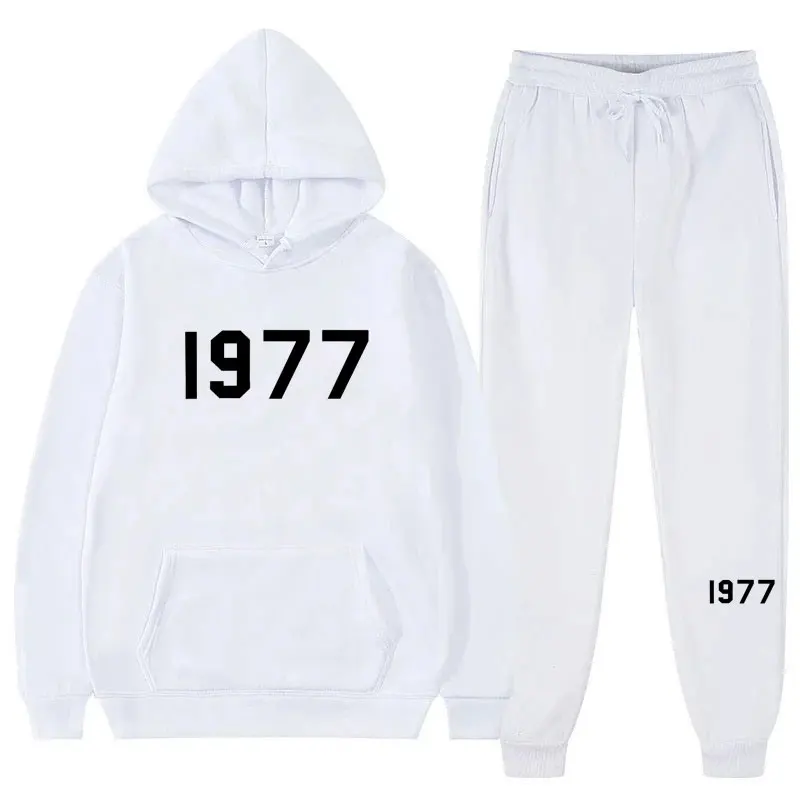 Frühling und Herbst neuer koreanischer Stil Anzug Herren-und Damen bekleidung klassische mehrfarbige Hoodie-Hose zweiteilige Promotion