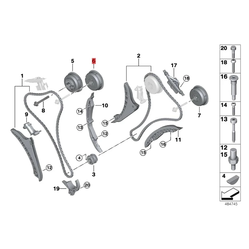 

Camshaft Gear Regulator 11367598001 For BMW F07 F10 F01 G12 E70 E71 N63 4.4L Engine Timing Sprockets Camshaft