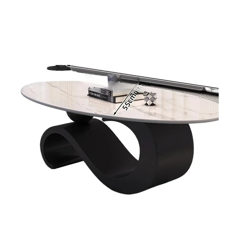 

TQH легкий роскошный стол из каменной плиты, креативный овальный современный простой комбинированный журнальный столик для гостиной, дома, небольшой квартиры