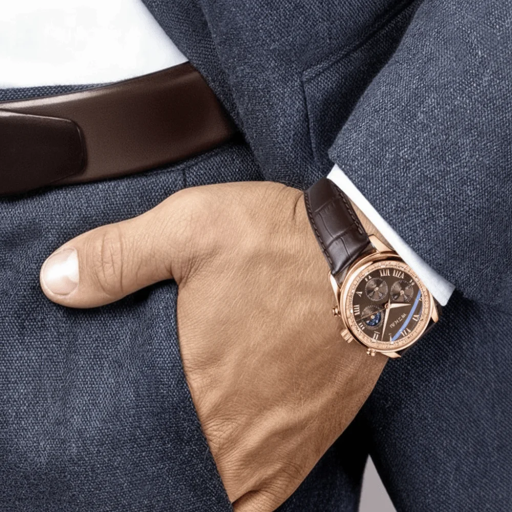 

Модные мужские наручные часы с ремешком из искусственной кожи, с винтовой коронкой, шестизвенными шпильками, деловые, роскошные, повседневные, кварцевые, спортивные