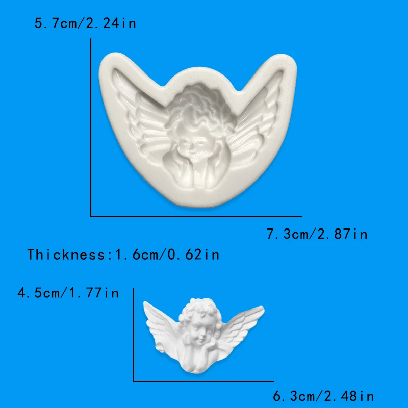 DIY three-dimensional wings Angel modeling silicone mold fondant cake decoration polymer clay drop glue decoration accessories