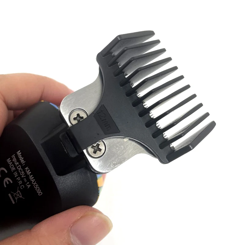 6Pcs Kemei Original KM-MAX5090 Hair Clipper Limit Comb Guide Attachment Size Barber Replacement 1/2/3/6/9/12mm
