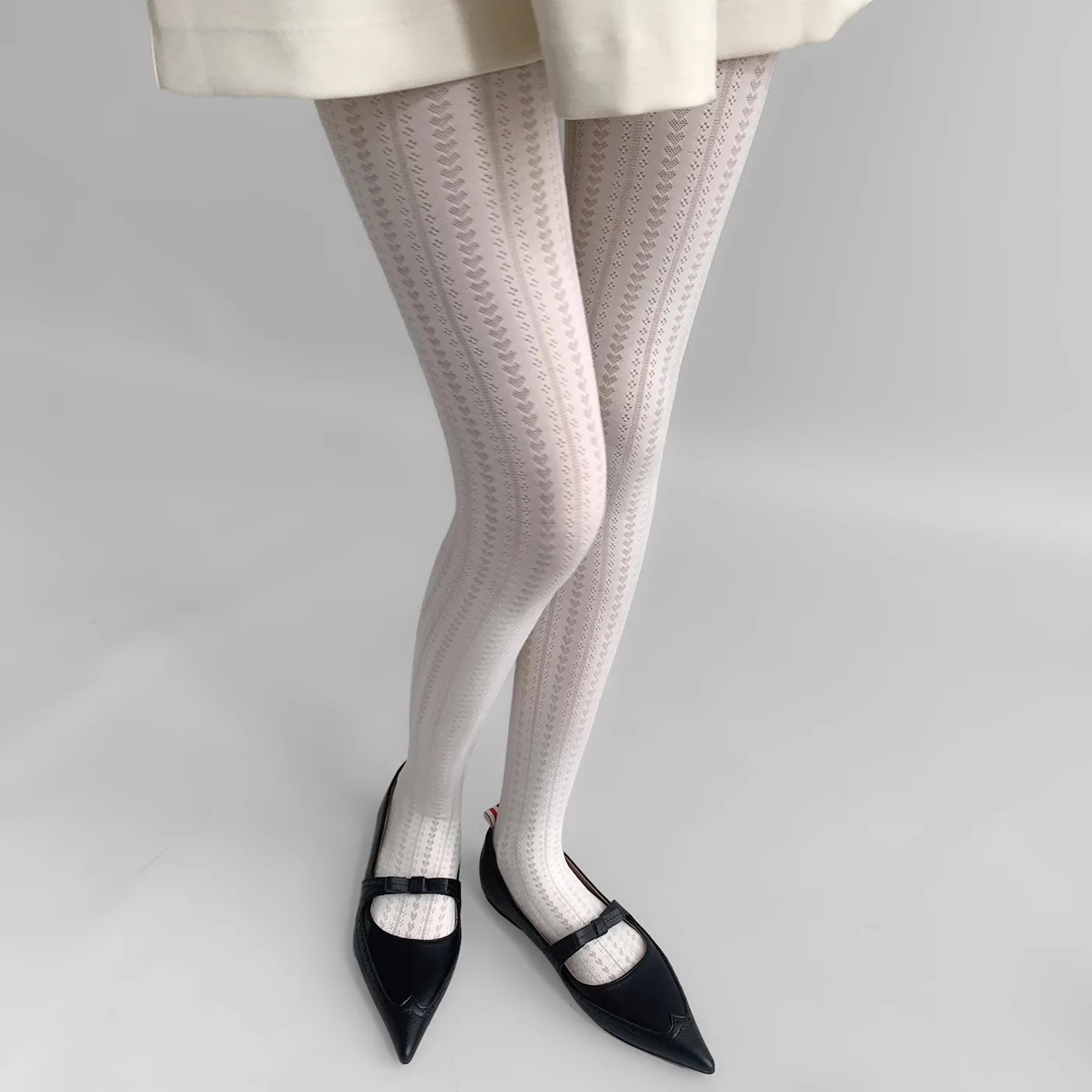 Women's Leggings Autumn Sexy Love Hollow Out Elastic Tights for Women Warm Stockings Y2k Fashion Pantyhoses 2024