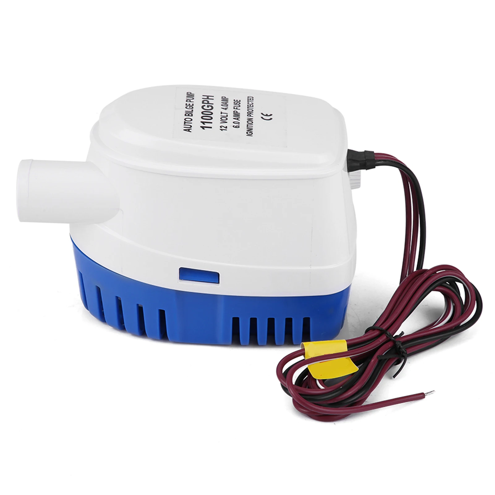 1100GPH Boat 12V Marine Automatic Submersible Bilge Water Pump Fully Auto Float Switch Internal