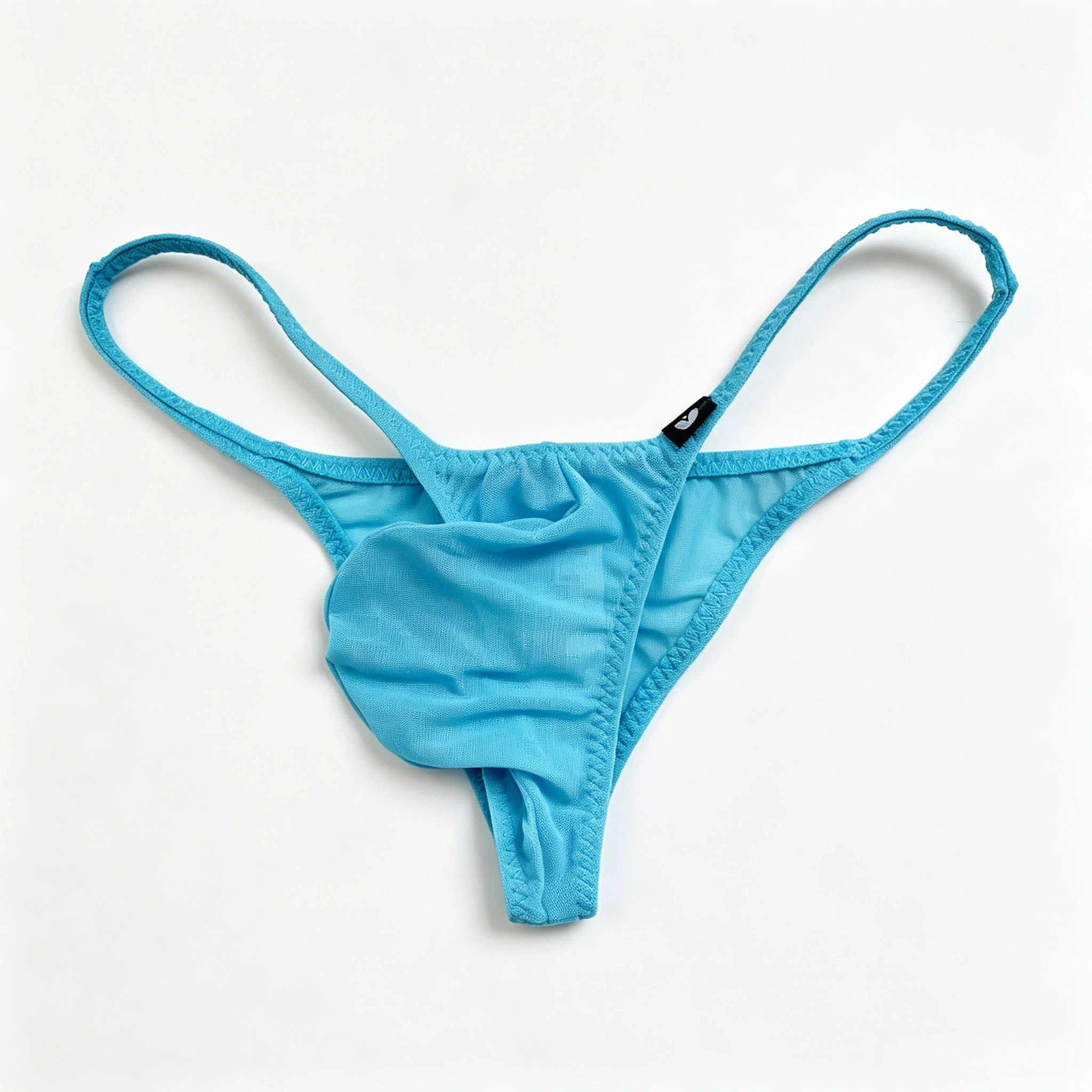 

Men Low Waist Mesh Bikini Briefs High Elastic Sheer Breathable Half Back Coverage Underwear Panties