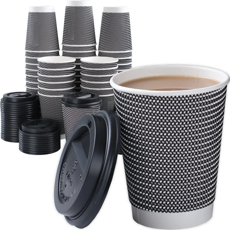 Customized productHigh Quality Disposable Coffee Cup Compostable Double Wall Paper Cups For Hot Drinks